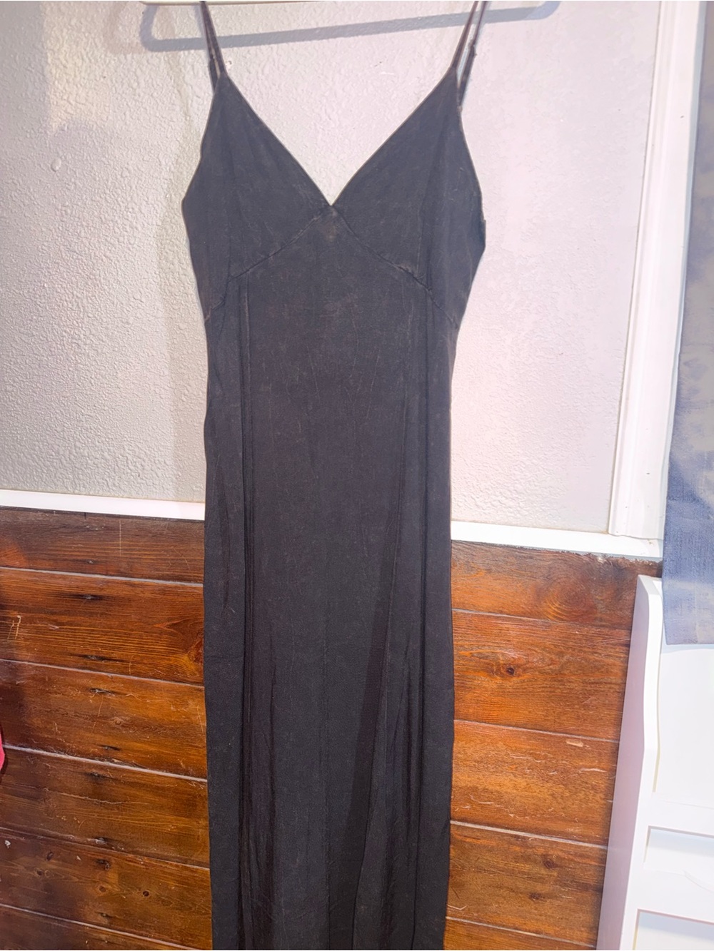 Simple Black Slip Maxi Dress